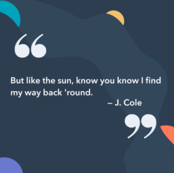 napis besedila pesmi na instagramu: Ampak kot sonce, veš, veš, da najdem pot nazaj. — J. Cole, Krivi nasmeh