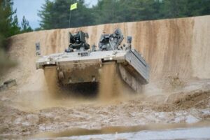 Ajax pansrede køretøj har drejet et hjørne, ifølge UK MoD