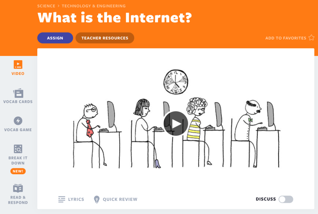 Digital Citizenship video about What is the Internet?
