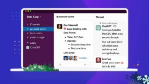 ChatGPT para Slack adiciona IA aos seus chats no local de trabalho