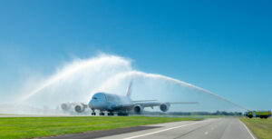 Christchurch recebe de volta o A380 da Emirates