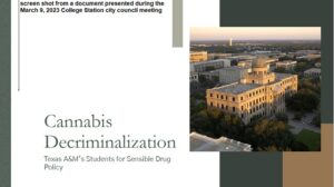 College Stationin kaupunginvaltuustoa pyydetään dekriminalisoimaan marihuanan hallussapito – WTAW
