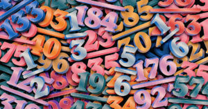 A számokkal való színezés törtekben mutatja a számtani mintákat