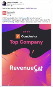 تهانينا لشركات محفظة صندوق SaaStr ، Algolia ، و TreasuryPrime ، و RevenueCat لجعلها أفضل الشركات الناشئة في YC