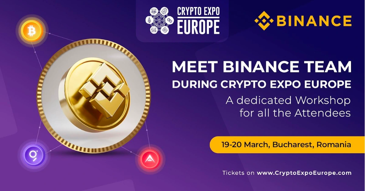 Crypto Expo Europe va organiza un workshop susținut de Binance – cel mai important furnizor de infrastructură blockchain și criptomonedă din lume