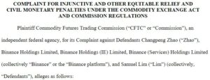 CZ responde a las acusaciones de la CFTC contra Binance y niega la manipulación del mercado
