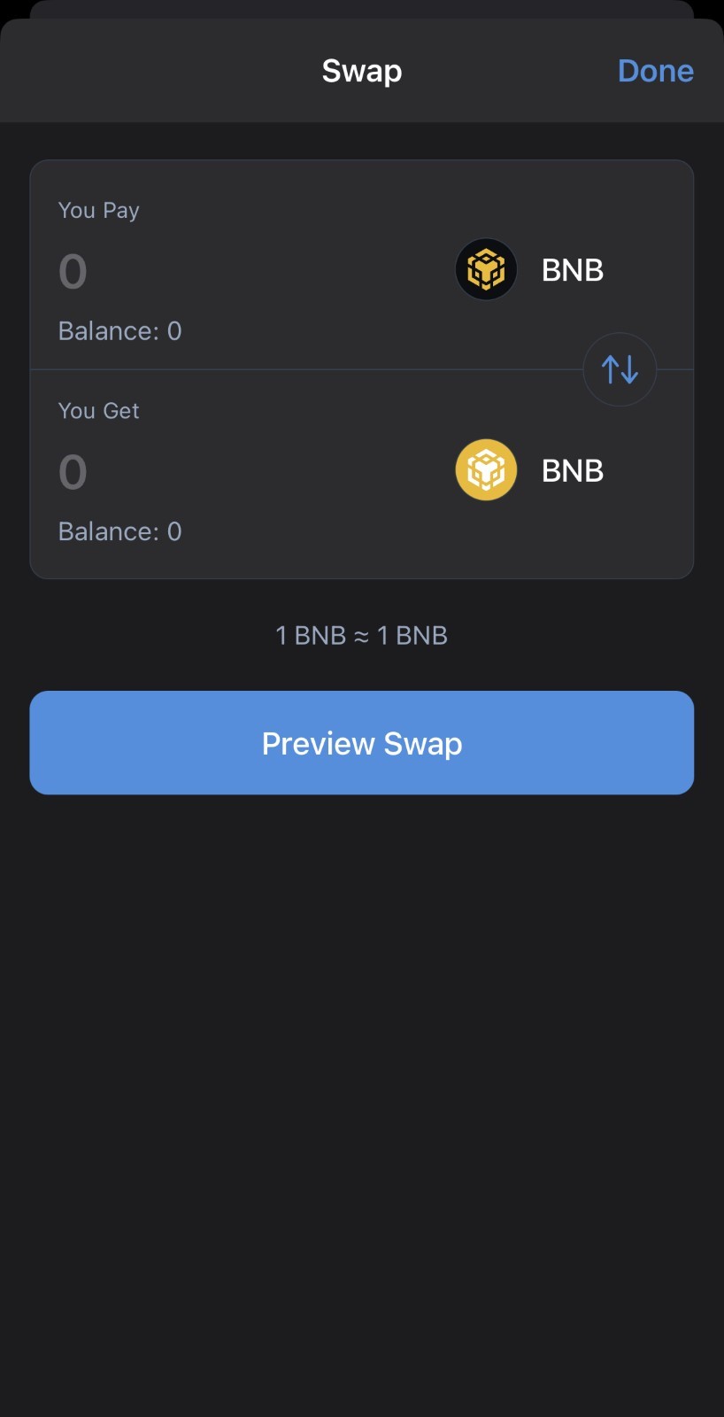 Step 5: Convert BNB Smart Chain to Binance Chain 
