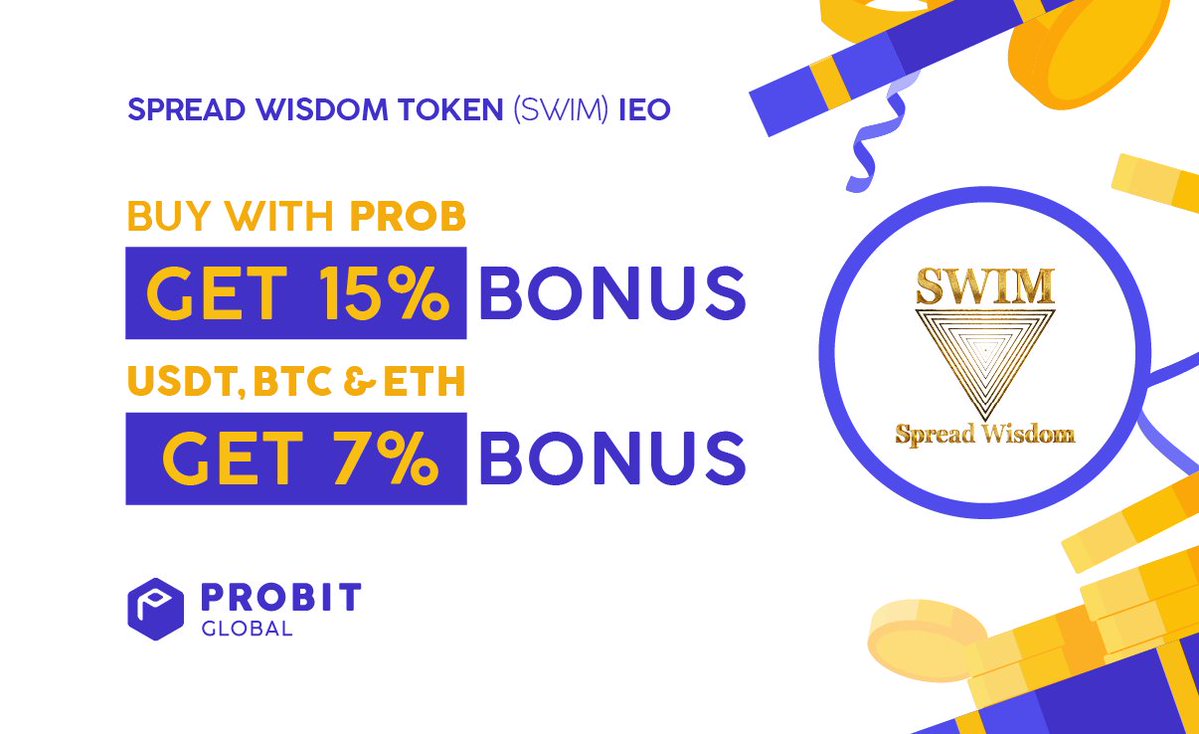 IEO for SWIM's World-First Knowledge-Sharing Utility Token starter på ProBit Global