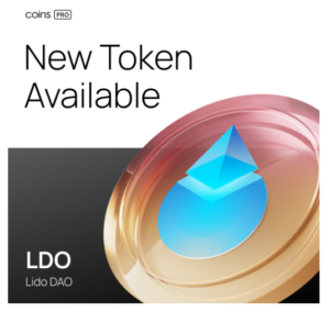 Lido (LDO)- und Rocket Pool (RPL)-Token jetzt auf der Coins Pro-Plattform gelistet