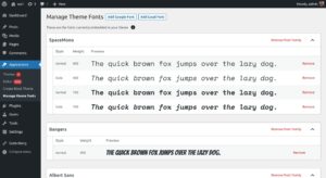 Verwalten von Schriftarten in WordPress-Blockdesigns