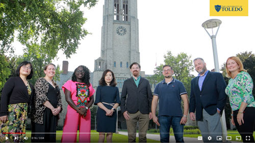 University of Toledo staff standing on campus