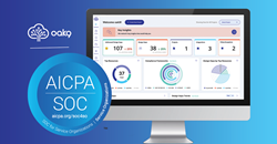 oak9 Security as Code dashboard with AICPA SOC2 Certification Seal