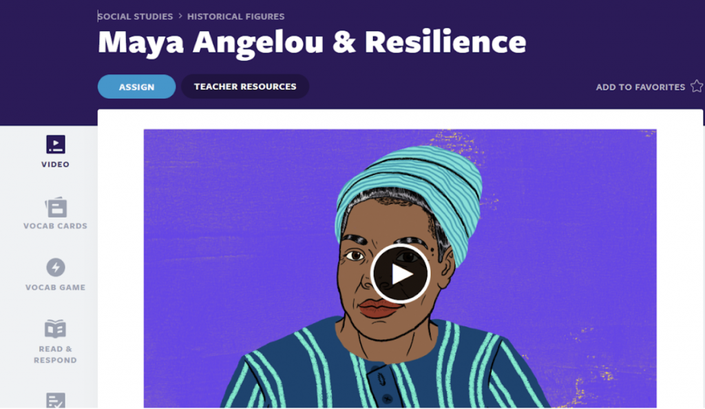 วิดีโอและกิจกรรมเกี่ยวกับบทกวีของ Maya Angelou & Resilience สำหรับบทกวี