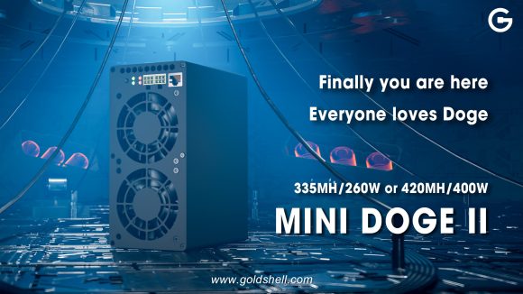 آلة التعدين Goldshell MINI DOGE II 420 MH / s Scrypt ASIC متاحة الآن