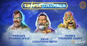 Tom Horn Gaming forener mytologiske guder i sin nye udgivelse Triple Thunder