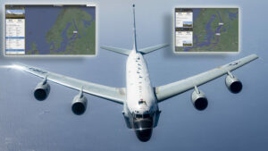 Ameriško letalo za zbiranje obveščevalnih podatkov RC-135 leti na misiji brez primere znotraj finskega zračnega prostora