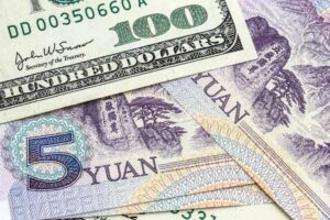 USD/CNY fix: 6.8717 tegen de vorige slotkoers van 6.8710