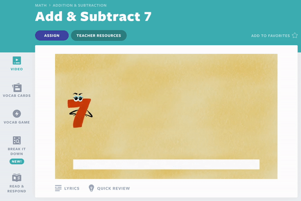 Add & Subtract 7 lesson and end of the year activities for elementary students