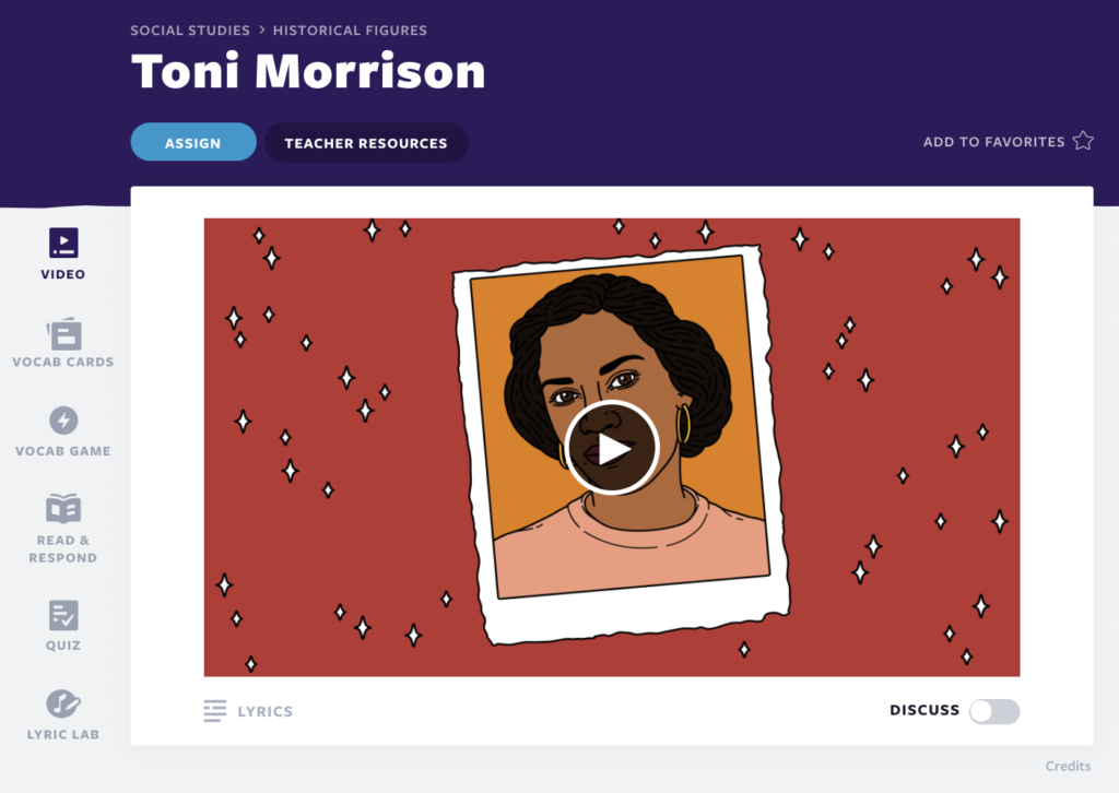 Toni Morrison Flocabulary oppitunti