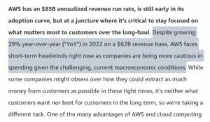 AWS: 2023 Growth May Be Just 6%