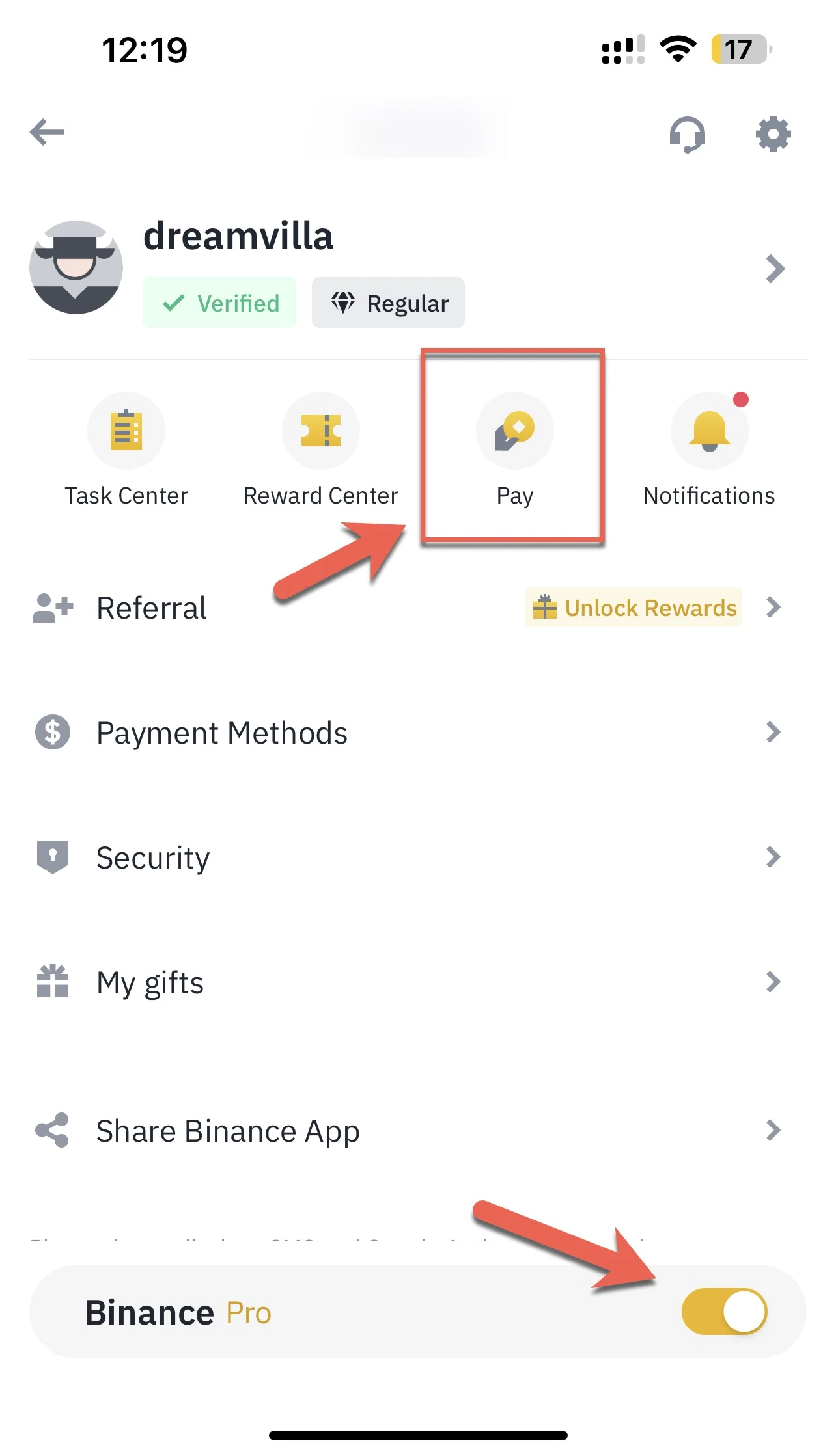 Binance Pay Feature