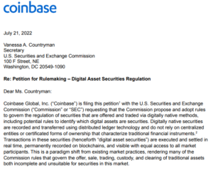 Coinbase søger hjælp fra domstolen for at tvinge SEC til at svare på andragende om regeludformning