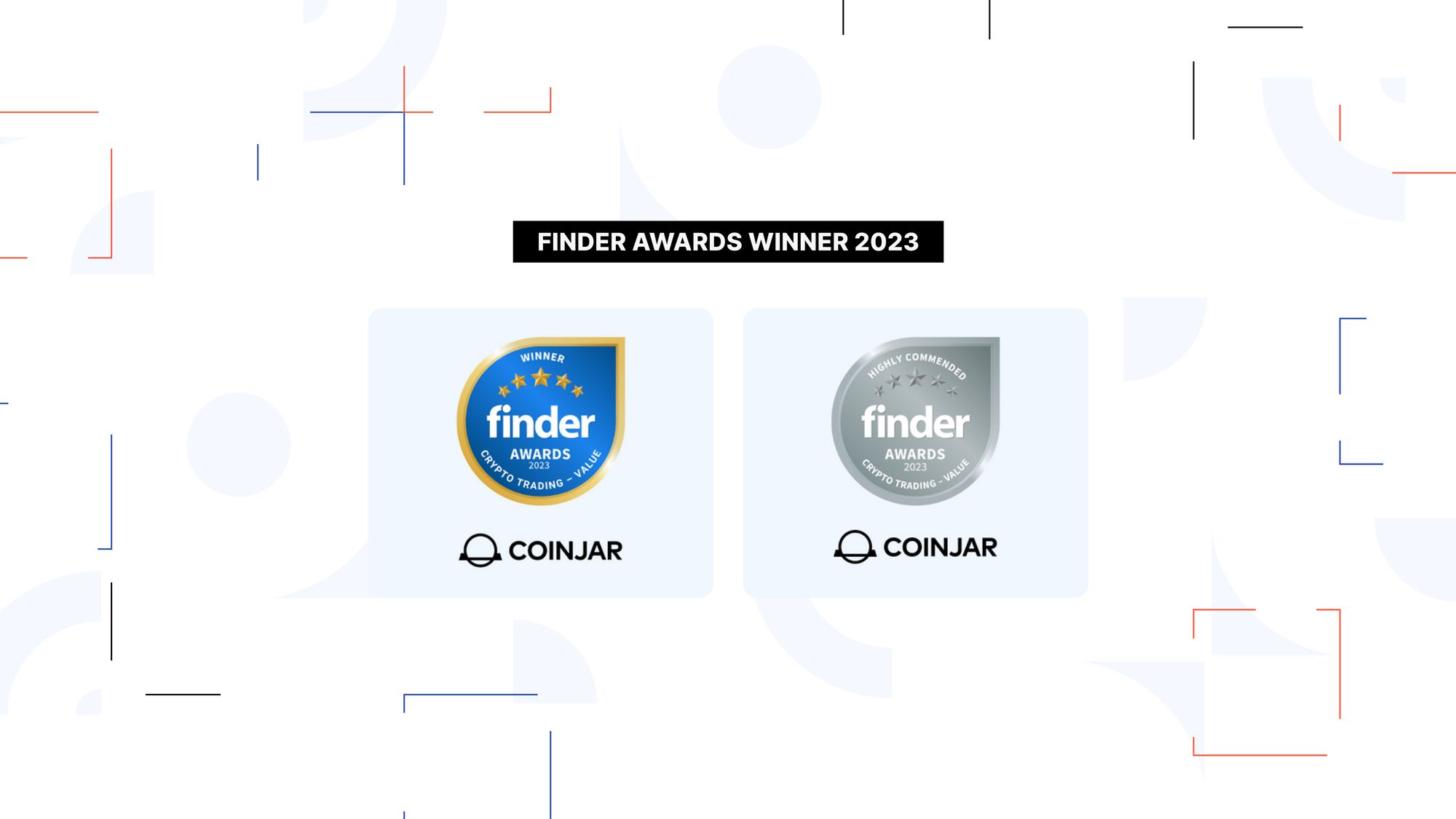CoinJar 连续第二年在 Finder 的加密货币交易平台奖中获得最佳价值奖