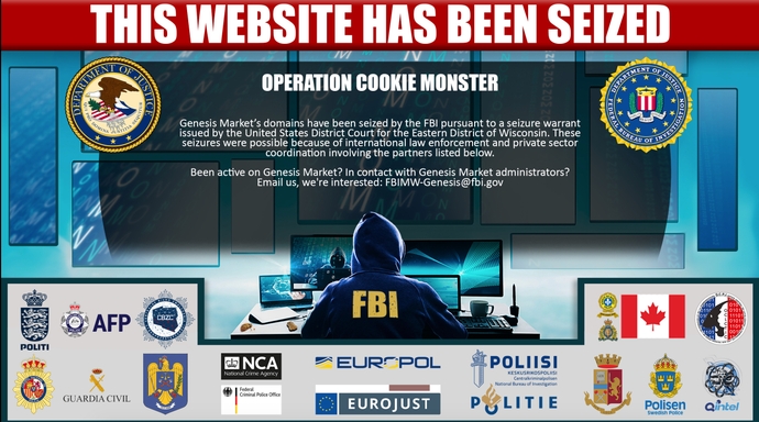 FBI, 'Çerez Canavarı Operasyonu'nda Genesis Siber Suç Pazar Yerini Ele Geçirdi