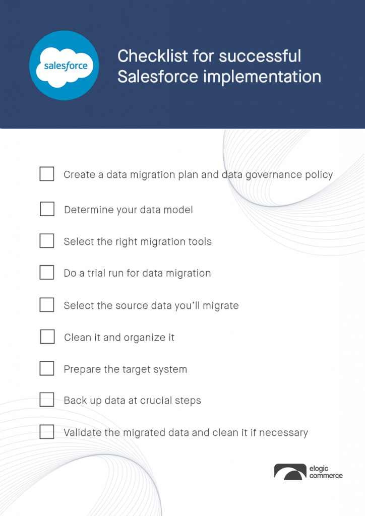 Μεταφορά δεδομένων Salesforce: λίστα ελέγχου βέλτιστων πρακτικών
