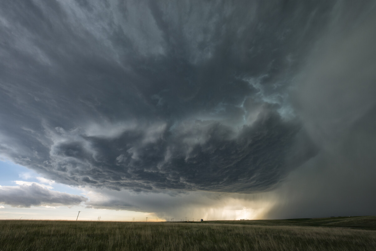 Supercell-ukkosmyrsky Great Plainsilla, Tornado Alley, USA