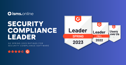 Весной 2 года ISMS.online названа лидером G2023 по соблюдению требований безопасности