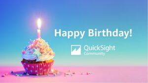 Det er Amazon QuickSight-fellesskapets 1-årsdag!