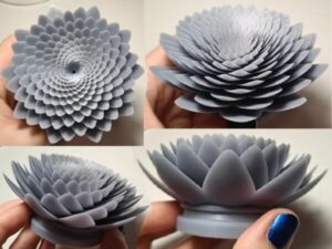 Lotus flower sculpture #3DThursday #3DPrinting