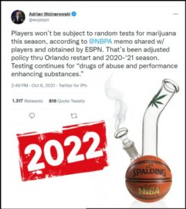 NBA プレーヤーは大麻を合法的に吸うことができるようになりました - これまでで最悪のスポーツ秘密を終わらせます。