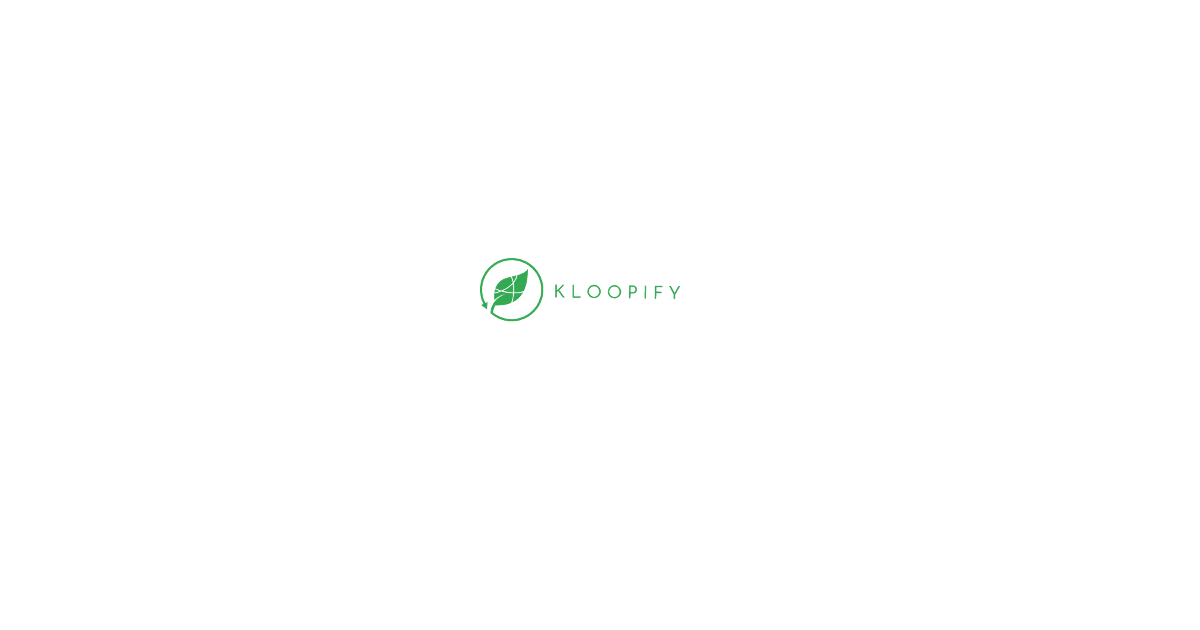 A green leaf in a circle with the word 'KLOOPIFY' in green