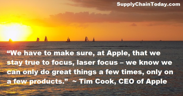 Citation de Tim Cook, PDG d'Apple Supply Chain