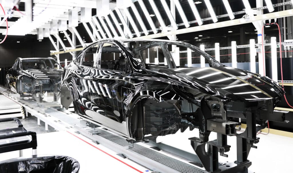 A Tesla Giga Austin előgyártása 2021. okt