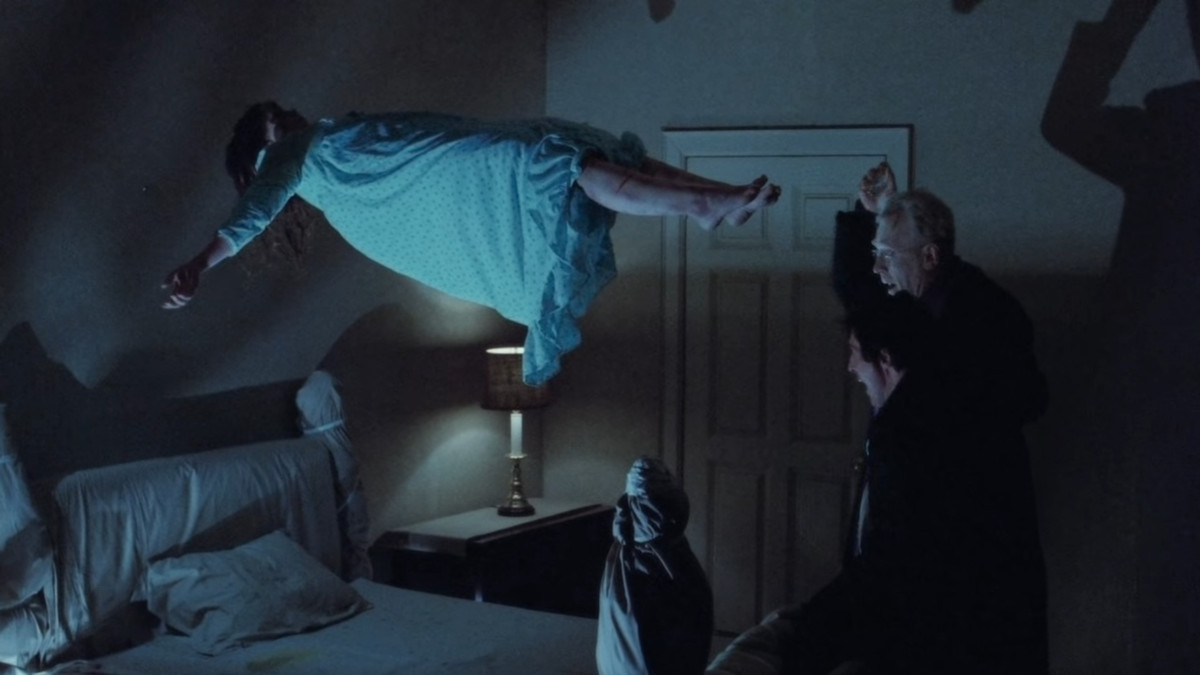 Reagan floating during her exorcism in The Exorcist