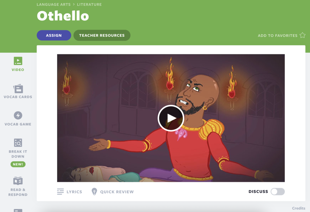 Capa da videoaula educacional Othello