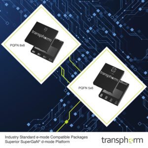 Transphorm tutvustab kuut SuperGaN D-režiimi FET-i, mis ühilduvad E-režiimi seadmetega