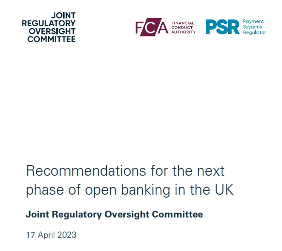 JROC 오픈 뱅킹 권장 사항 2023년 XNUMX월 - 영국 정부, 오픈 뱅킹의 다음 단계에 대한 권장 사항 발표