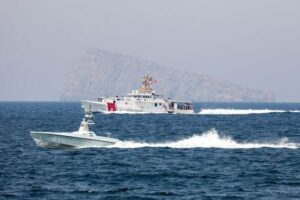 US Fifth Fleet USV transits Strait of Hormuz for first time
