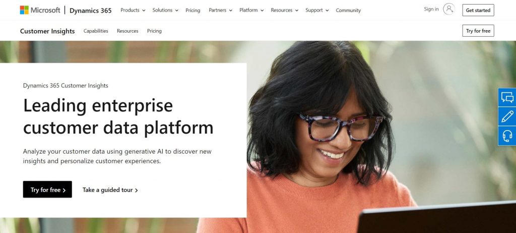 Microsoftova platforma za podatke o strankah