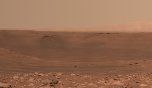 มุมมองของปล่องภูเขาไฟเบลวาของดาวอังคาร