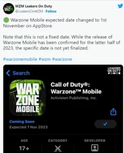 Call of Duty Warzone Mobile Udgivelsesdato forsinket