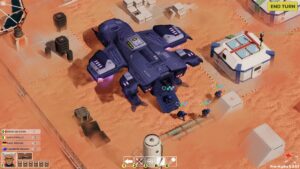 Check out the destructible terrain in this tactical combat game set on Mars