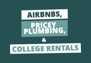 大学のレンタル、Airbnb、配管の問題