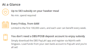 DBS PayLah! Brukere løste inn mer enn 1 million måltidssubsidier på mindre enn 3 måneder
