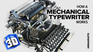 Hoe een mechanische typemachine werkt