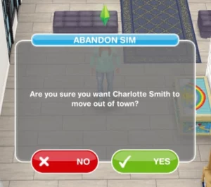 Simin poistaminen Sims 4:ssä